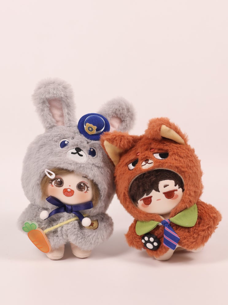  10cm 보들보들 여우 토끼 세트 인형옷 아이돌인형옷