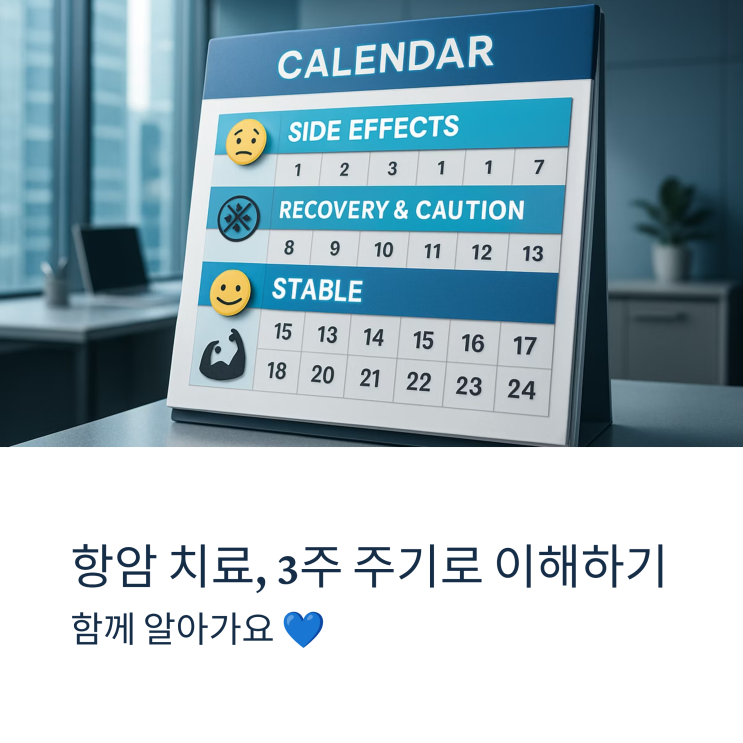  항암 1차 후기, 3주간의 컨디션 변화 '주기' 상세 기록 (지옥의 1주, 회복의 2주, 안정의 3주)