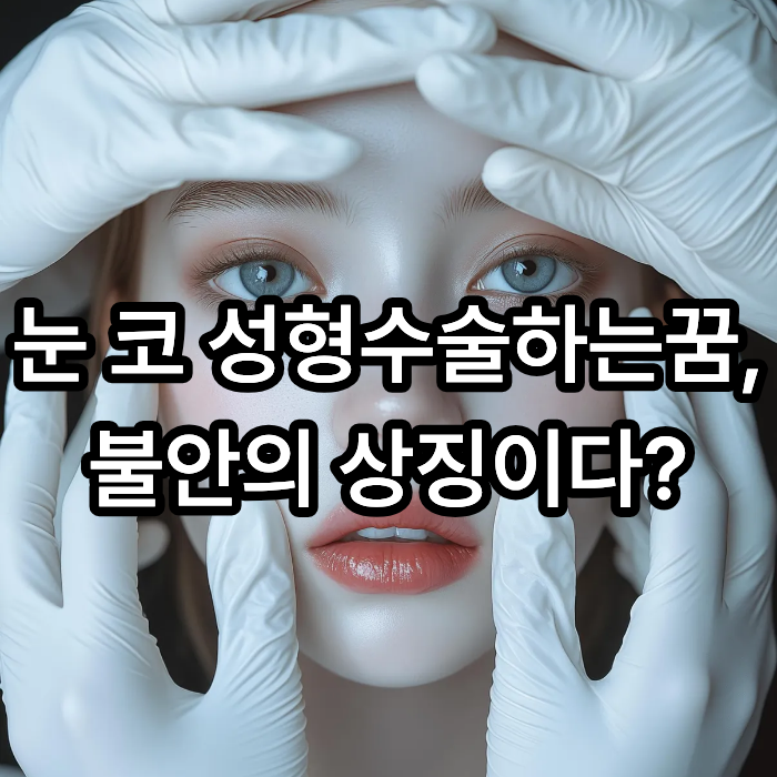  눈 코 성형수술하는꿈, 불안의 상징이다?