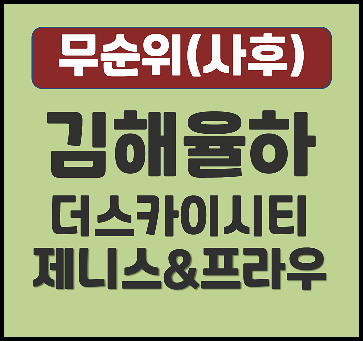  김해 율하 더스카이시티 제니스앤프라우 신문동 무순위 청약