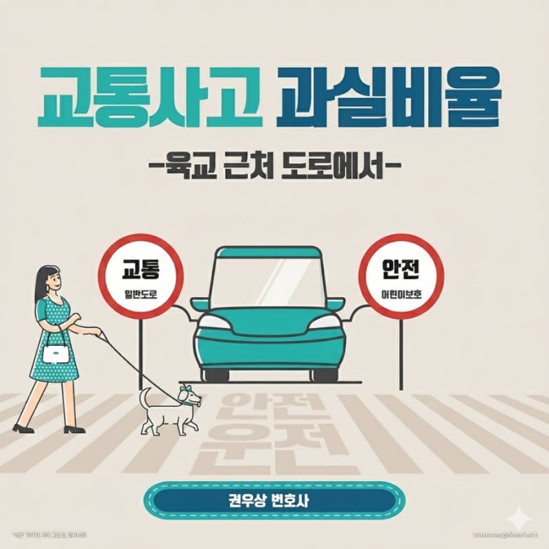 [차 대 사람] 육교나 지하도 근처 도로를 건너던 사람과 차량이 부딪혔을 때, 과실비율은? 관련 이미지 1