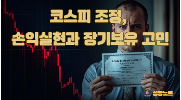 코스피 조정 시작! '이 종목'은 손익실현, '저 종목'은 장기보유 하세요.