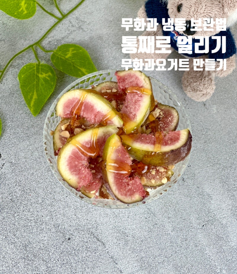 너무 쉬운 무화과 냉동 보관법 통째로 얼리기 먹는 법 무화과요거트 만들기