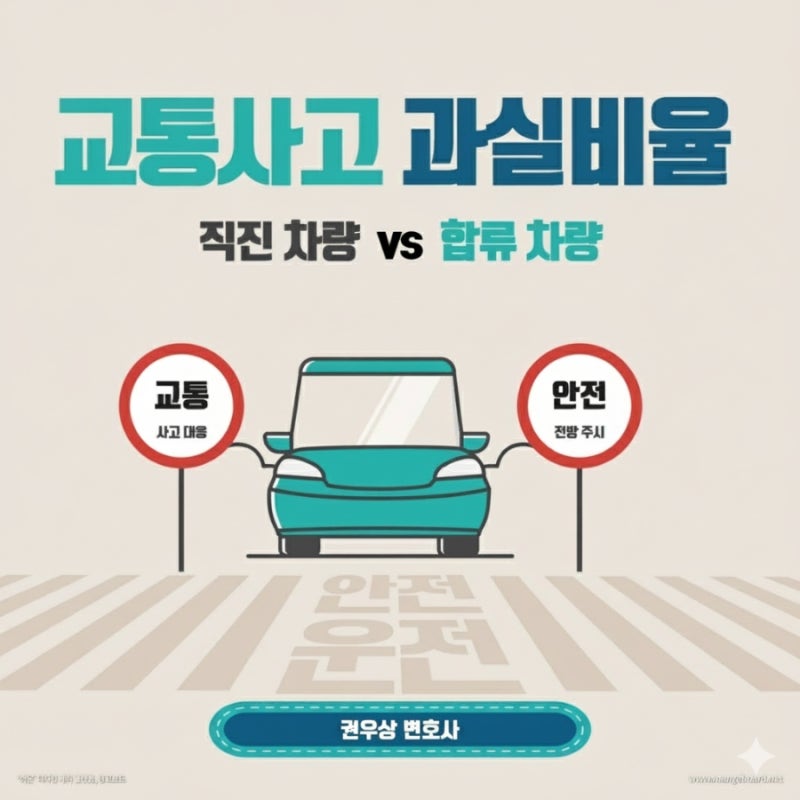 [차 대 차] 고속도로 합류도로에서 들어오던 차량과 직진하던 차량이 서로 충돌한 경우, 과실비율은? 관련 이미지 1
