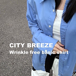 시티브리즈 링클 프리 베이직 셔츠(블루, 라일락) 후기 오버핏 사이즈 city breeze
