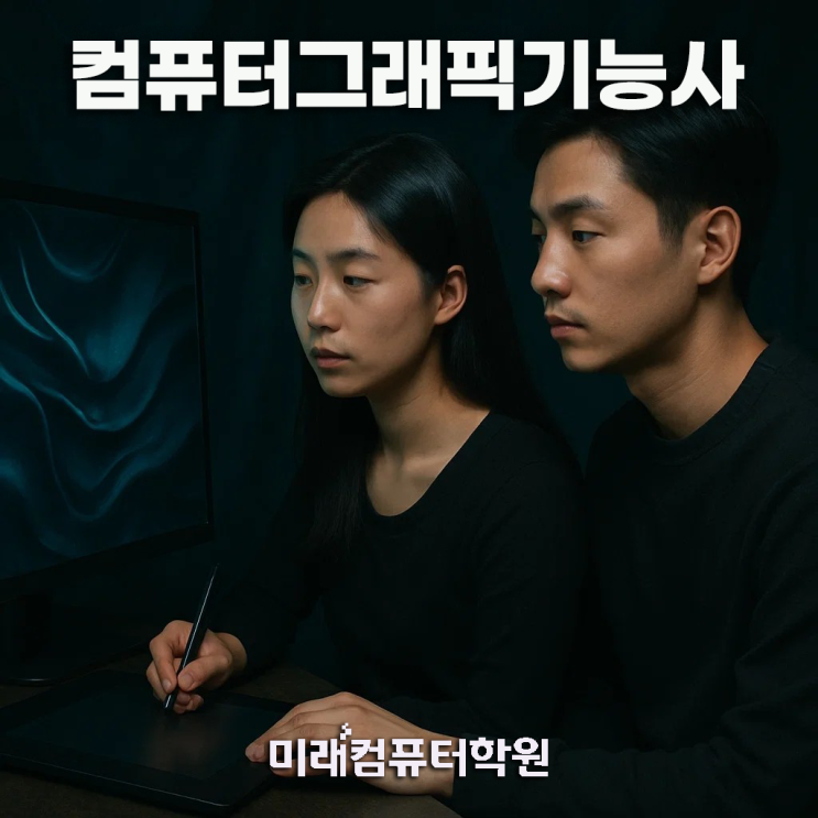  컴퓨터그래픽기능사 자격증 — 2D 그래픽의 모든 것을 다루는 실무형 디자이너의 첫걸음!-부산국비무료교육(부산디자인학원)