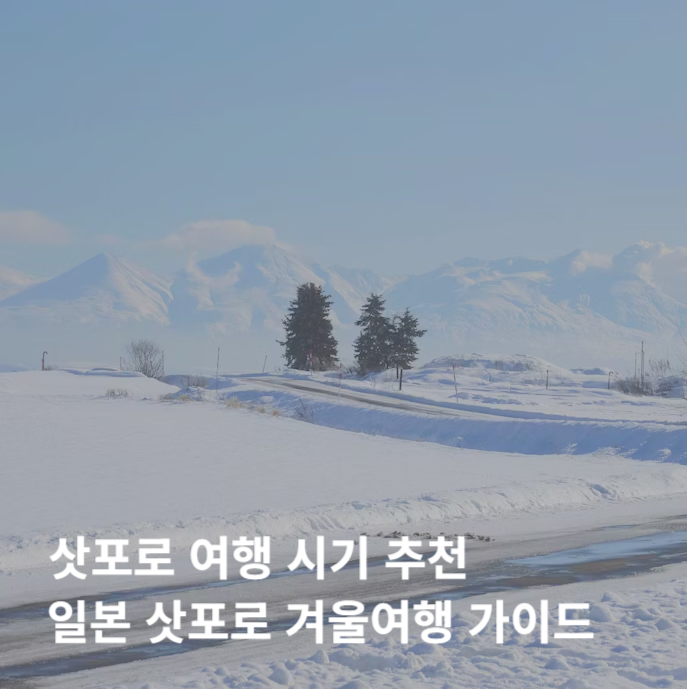  삿포로 여행 시기 추천, 일본 삿포로 겨울여행 가이드