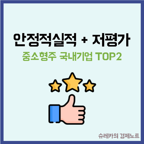  안정적인 실적에 주가 상승 기대되는 저평가 중소형주 TOP2