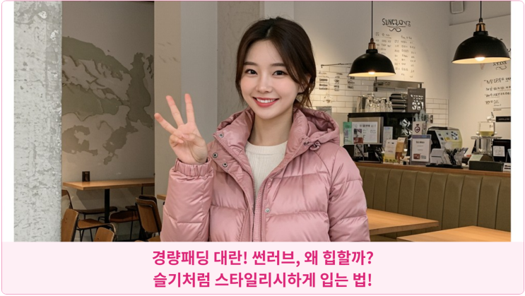  경량패딩 대란! 썬러브, 왜 힙할까? 슬기처럼 스타일리시하게 입는 법!