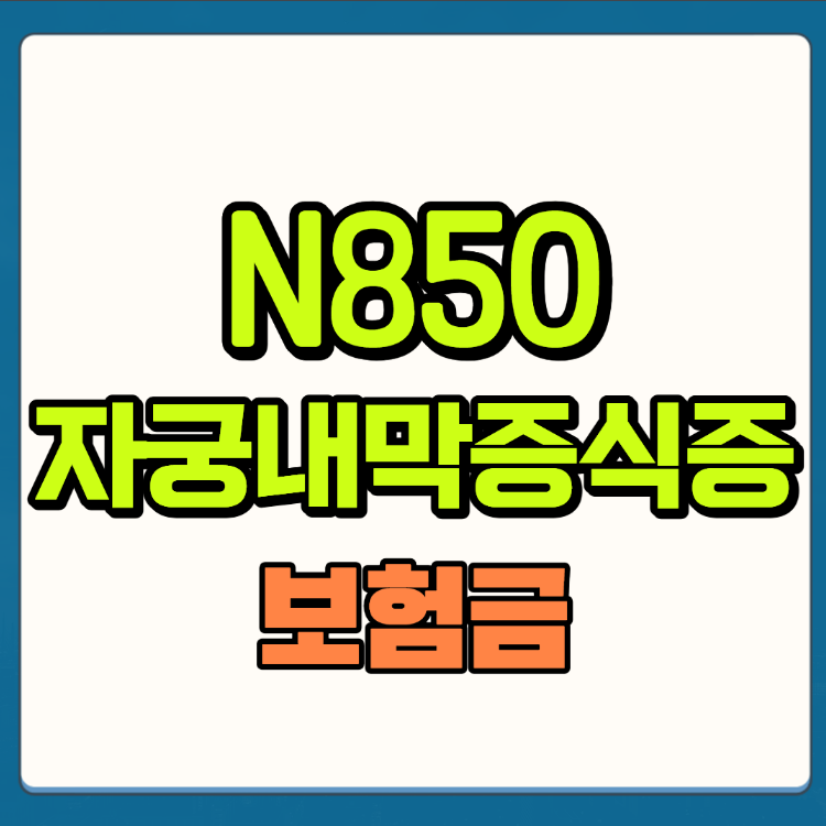 N850 자궁내막증식즉 진단 보험금청구
