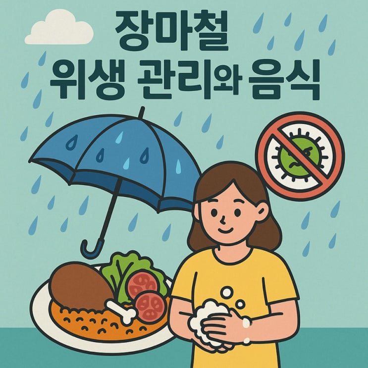  장마철 위생 관리와 음식 ️ 습기 많은 날 건강 지키는 식습관 총정리!
