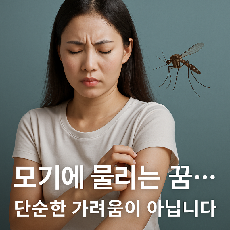 [모기 꿈해몽②] 모기에 물리는 꿈 — 스트레스와 구설의 경고?
