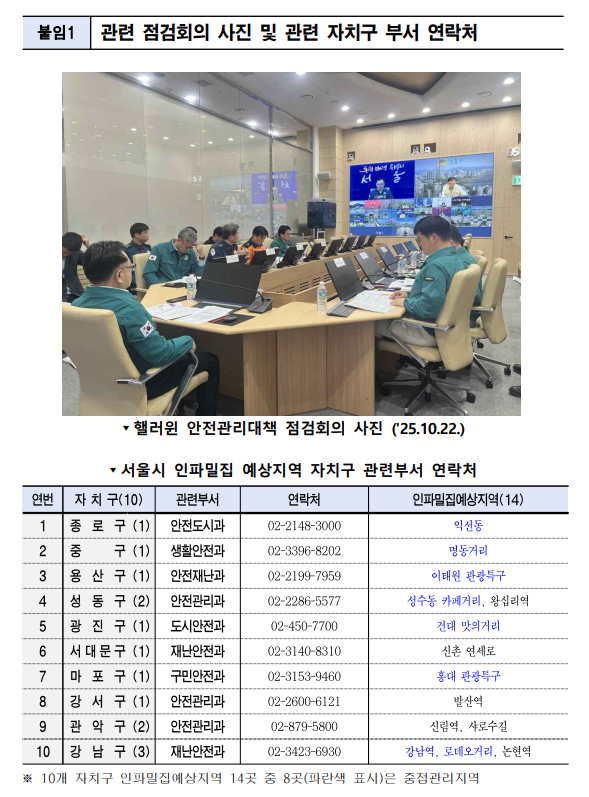 <b>핼러윈</b> 앞두고 서울시 특별 안전대책                   <b>인파 밀집</b>... 