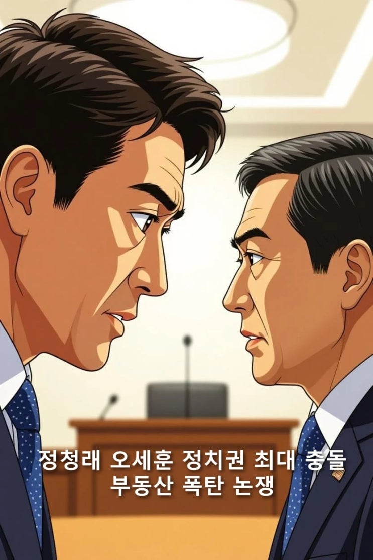 정청래 <b>오세훈</b> 정치권 최대 충돌 <b>부동산 폭탄</b> 논쟁