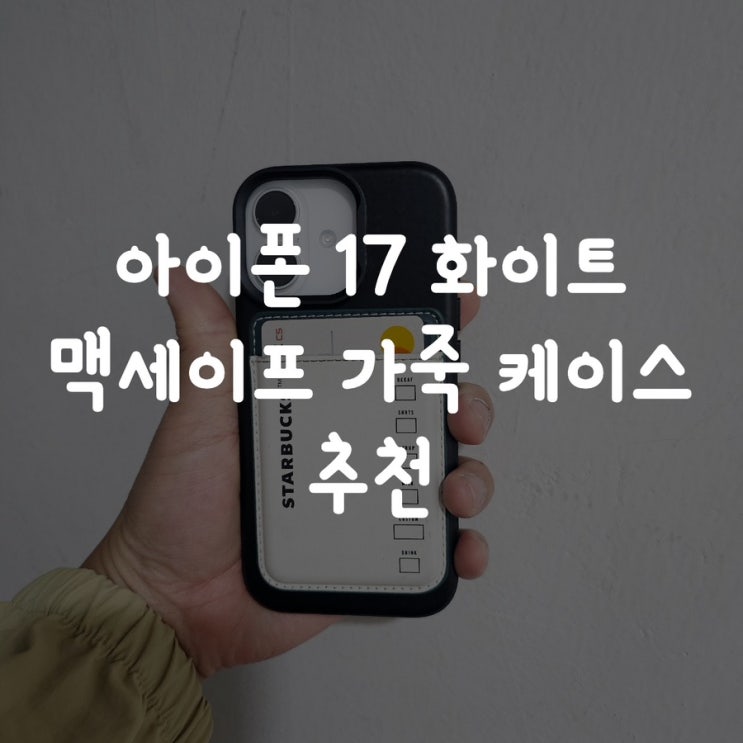  아이폰 17 화이트 맥세이프 가죽 케이스 추천