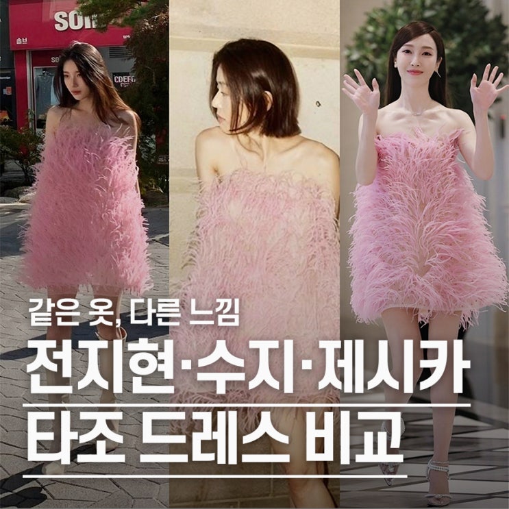 "입기 어려운 옷인데.." 전지현 수지 제시카 타조 드레스