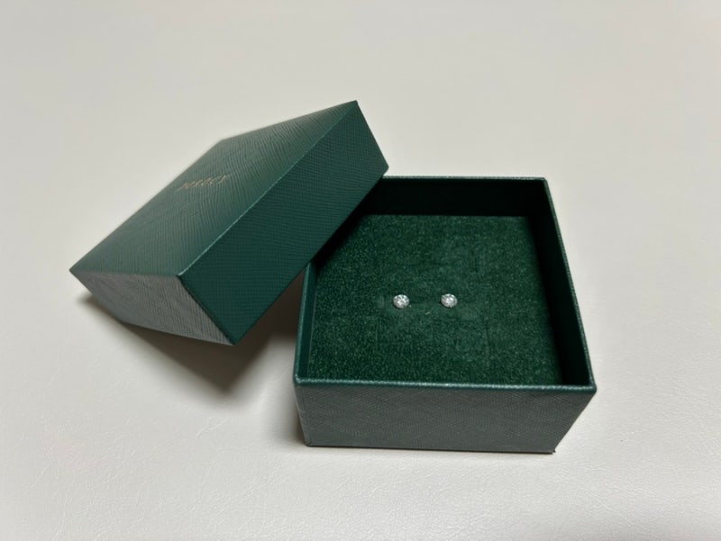 도로시 모이사나이트 귀걸이 5mm 5부 14k 화이트골드 후기