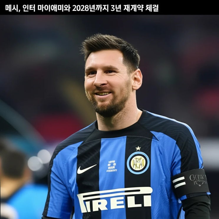 <b>메시</b>, 인터 <b>마이애미</b>와 <b>2028년</b>까지 3년 <b>재계약</b> 체결