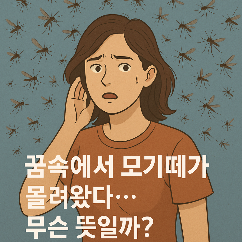 [모기 꿈해몽③] 모기떼에 둘러싸이는 꿈 — 감정이 복잡해질 때의 의미?