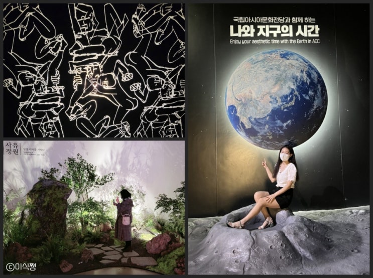  [ 국립아시아 문화전당 ] 과거 무료 전시회를 보러 매달 가려고 노력했던 기록 _ 지구의 시간 ,  사유정원 , 몰입미감