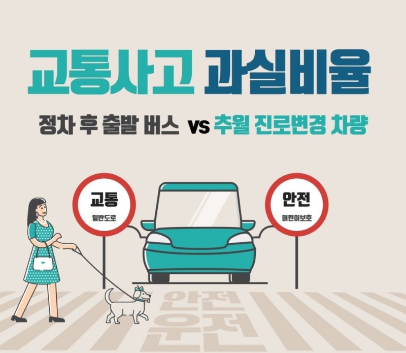 [차 대 차] 정차 중이던 버스 앞으로 차로변경 중 버스가 출발하며 충돌한 경우, 과실비율은? 관련 이미지 1