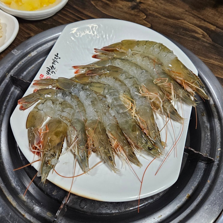  새우구이, 생새우회, 머리버터구이 맛집 금정역 조개야새우야