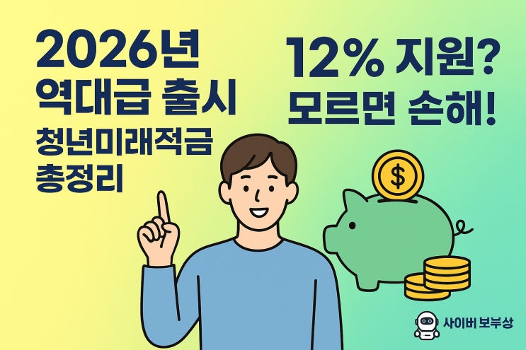  [지식+] 청년미래 적금 이자율·조건·신청방법 총정리 (2026 최신판)
