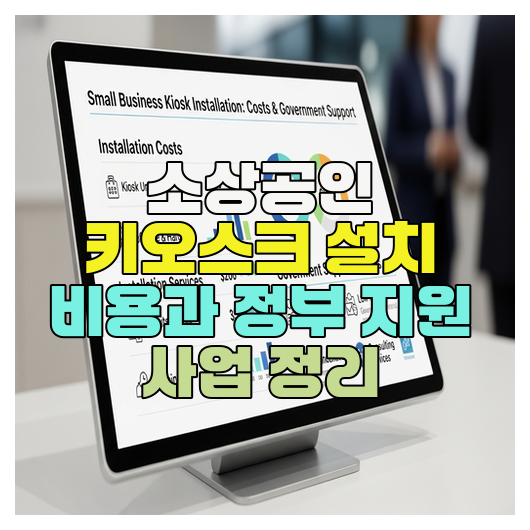  소상공인 키오스크 설치 비용과 정부 지원 사업 정리