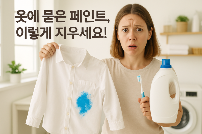 옷에 묻은 페인트 지우는 총정리 - 수성, 유성, 아크릴 별 완벽 세탁법