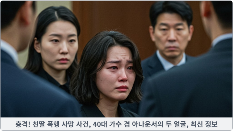  충격! 친딸 폭행 사망 사건, 40대 가수 겸 아나운서의 두 얼굴, 최신 정보