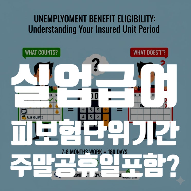  실업급여 피보험단위기간 180일, 주말과 공휴일이 포함될까? 2025년 최신 규정 완벽 총정리!