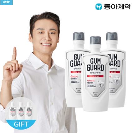  잇몸·임플란트 전용 가글 – 검가드 오리지널 750mL ×3 + 100mL ×3 세트로 상쾌하게 케어하세요!