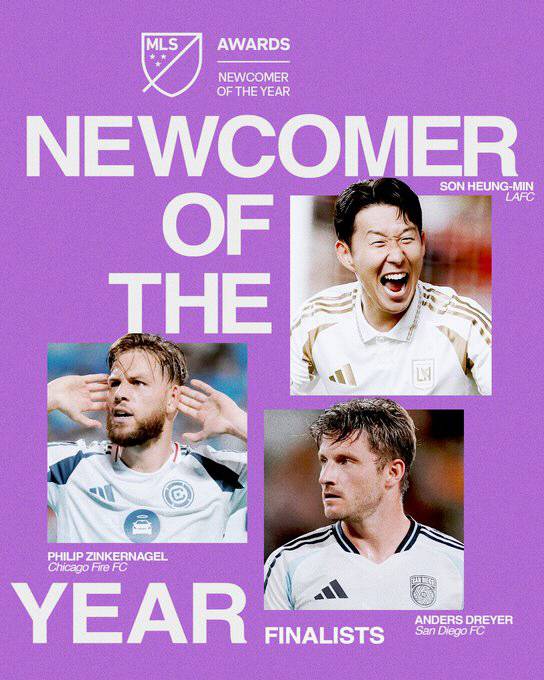 <b>손흥민</b> <<b>MLS</b>> '올해의 <b>신인상</b>' 후보