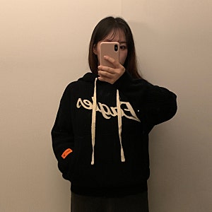 SATUR 세터 한화이글스 콜라보 아플리케 니트 후드 M사이즈 추천 Satur x Hanwha Eagles Applique Knit Hoo....