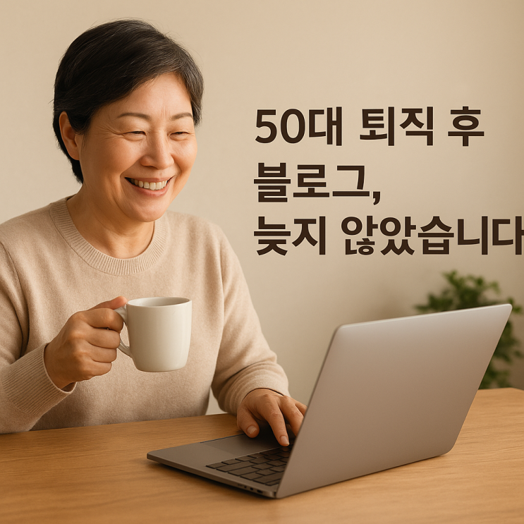  50대 퇴직 후 시니어 블로그  수익화  늦지 않은 이유