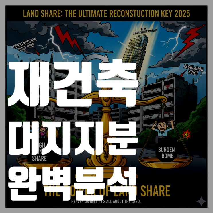  추가분담금 없는 재건축의 비밀, '대지지분' 완벽 분석 (A to Z 가이드)
