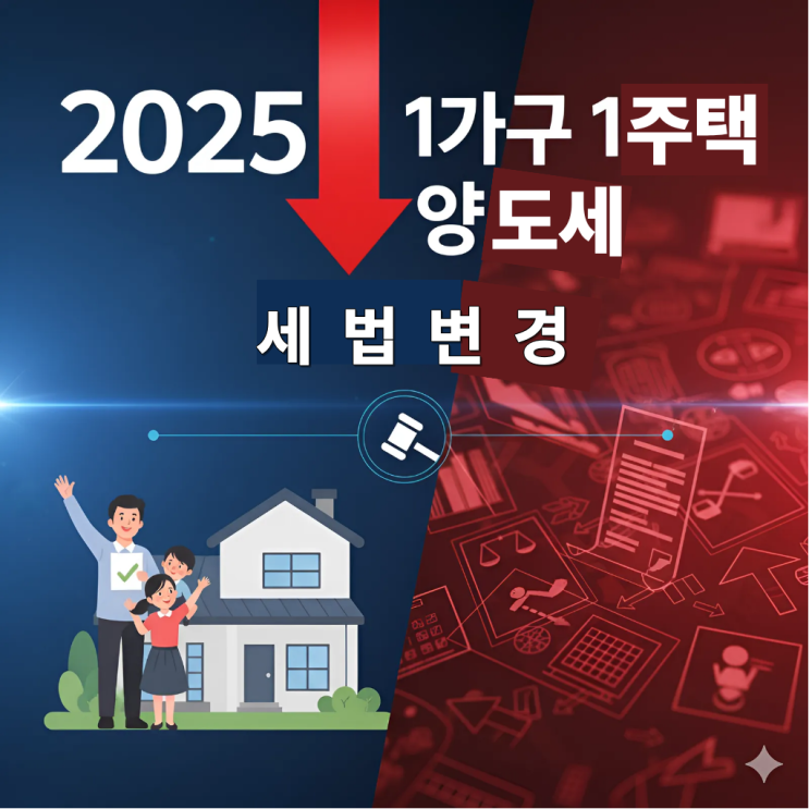  2025년 개정세법 반영 – 1가구 1주택 양도소득세 비과세 방법