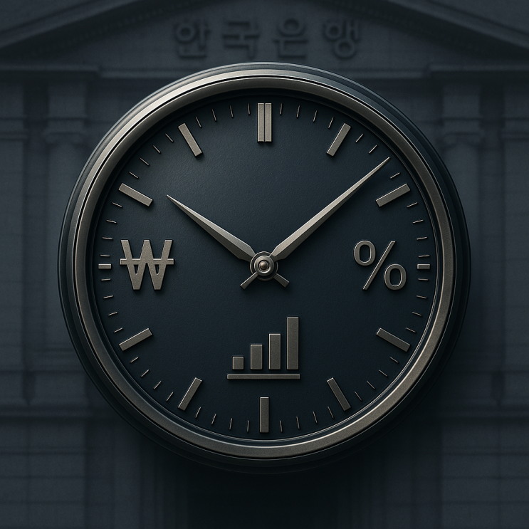  한국은행이 기준금리를 2.5%로 동결할 수밖에 없는 이유