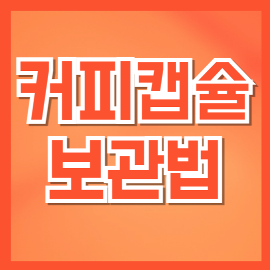  커피캡슐 신선하게 보관하는 법과 브랜드별 보관 팁 총정리