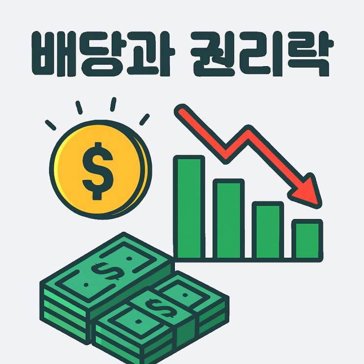  [왕초보의 주식 공부 9. 주식 투자에서 꼭 알아야 할 기초 상식] 9-1. 배당과 권리락(배당 기준일과 주가 변동)