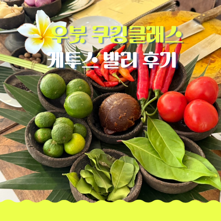  우붓 쿠킹 클래스 케투스 발리 추천 가격 예약