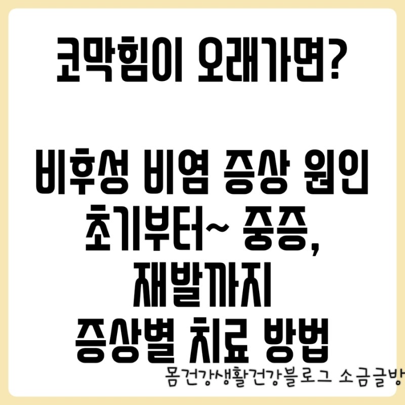 비후성 비염 증상 원인 치료