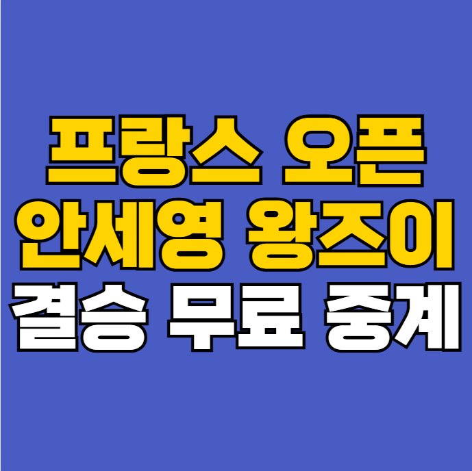 <b>안세영</b> 결승 무료 중계 방송 <b>프랑스오픈</b> <b>안세영 왕즈이</b>... 