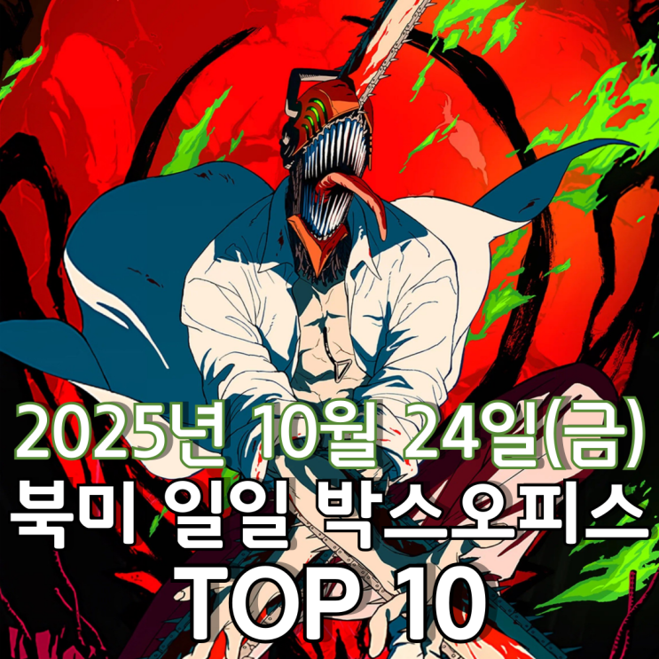  [북미 박스오피스] 일일 TOP 10 - 2025년 10월 24일(금)