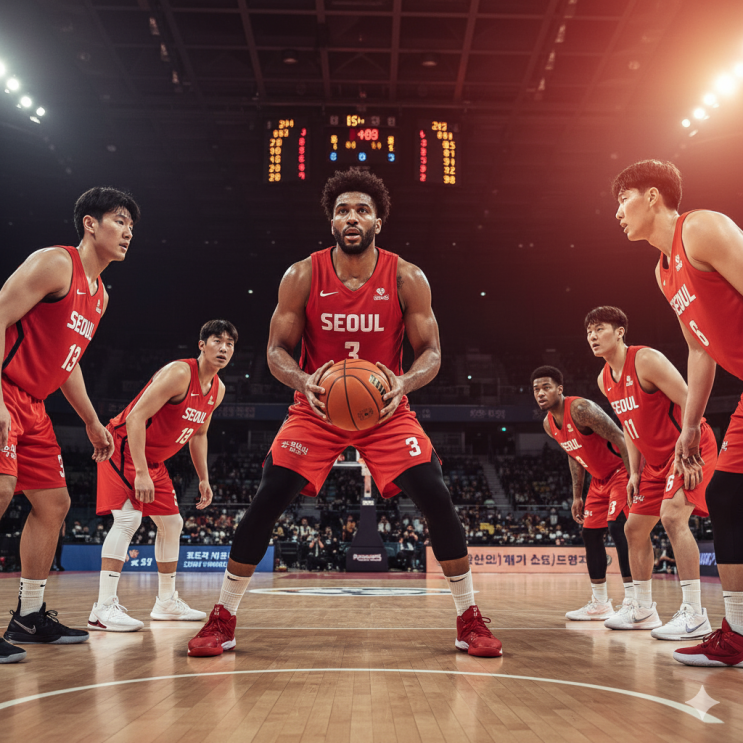  [KBL 예측] 한국가스공사 vs 서울 SK, 'AI 분석' 기반 워니-라건아 빅맨 대전 최종 승부 예측 (핸디캡/승패)