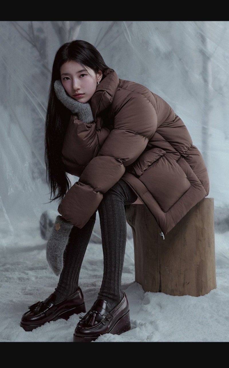 수지 게스 롱 구스다운 여성 패딩/구스 패딩/롱다운 패딩 겨울에는 패딩으로 따뜻하게