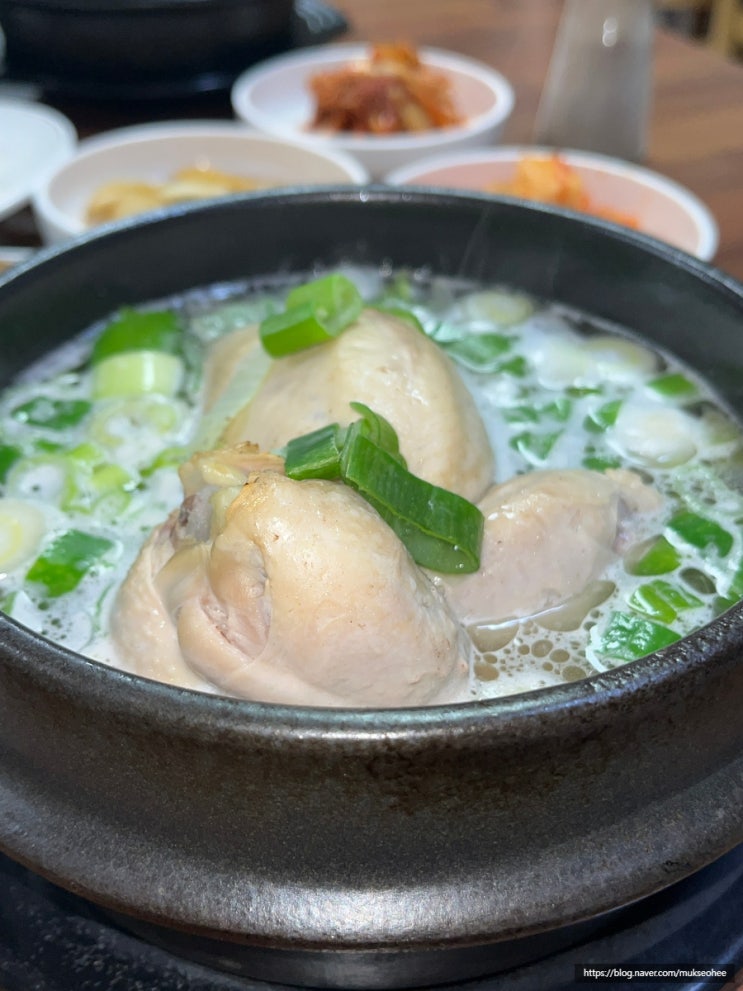  산천마루 홍제천 인공폭포 맛집 산삼 삼계탕 몸보신 좋아