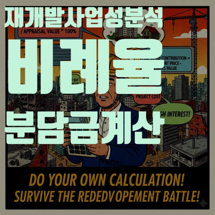  2025년 재개발 투자, 비례율과 분담금으로 사업성 꿰뚫어보기 (비례율 & 예상 분담금 직접 계산법)