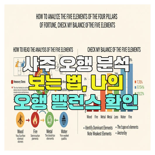  사주 오행 분석 보는 법, 나의 오행 밸런스 확인