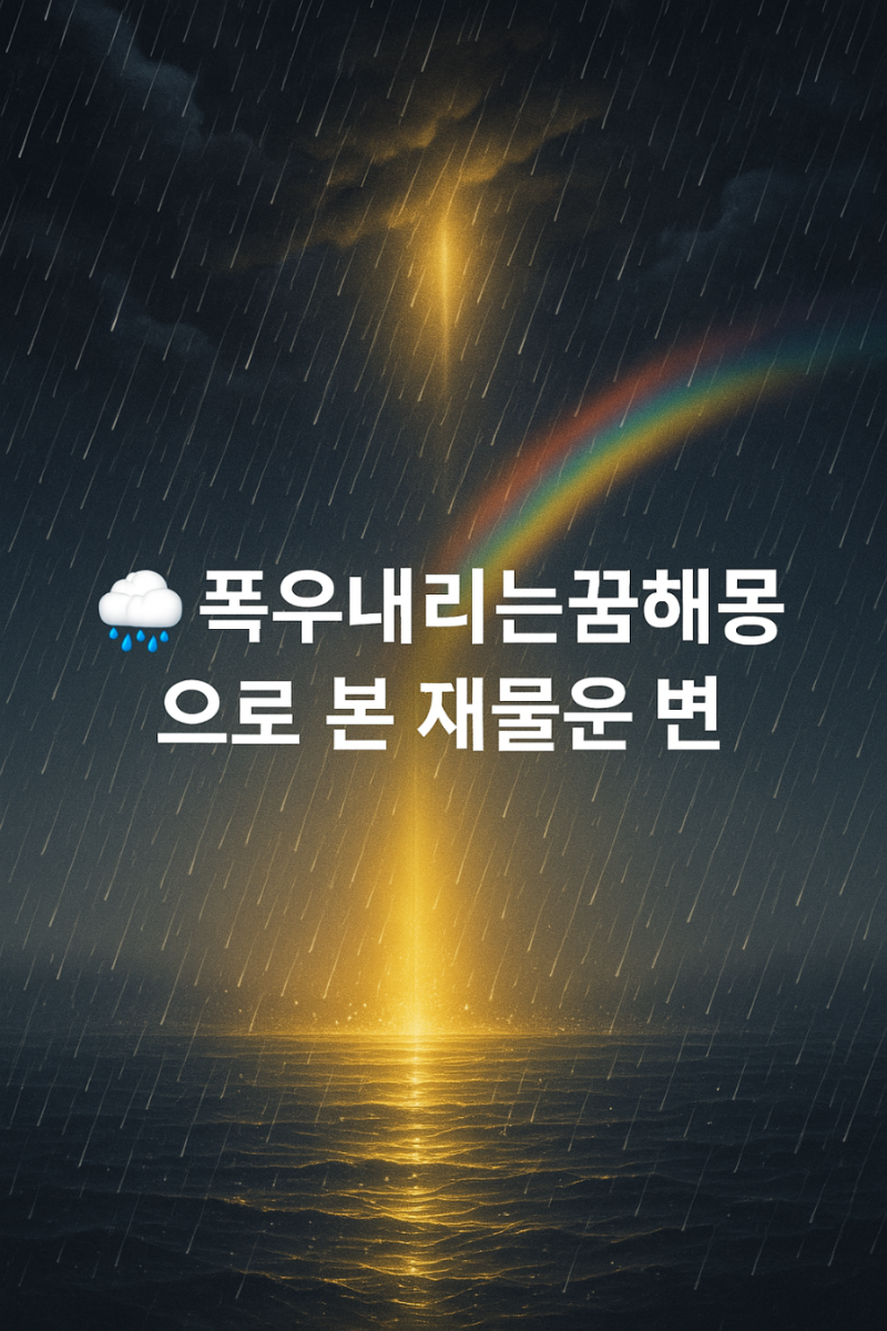 폭우내리는꿈, 단순한 악몽이 아닐 수도 있다?